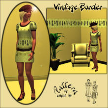 Sims 3 — Vintage Border by solfal — Vintage style with fashion ladys