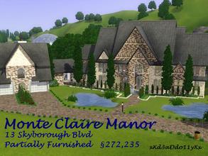 Sims 3 — Mont Claire Manor by xxd3addo11yxx — Gorgeous 5+ bed, 5.5 bath, 2 kitchens, 2 offices, multiple living spaces