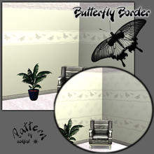 Sims 3 — Butterfly Border by solfal — Use it to get a border on the border in the middle wall or wherever you vant to