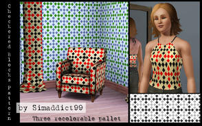Sims 3 — Checkered by Simaddict99 — checkered blocks pattern