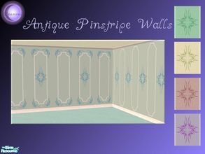 Sims 2 — D2DAntique Pinstripe Walls Set by D2Diamond — Bringing some class to your world, this antique pinestripe won\'t