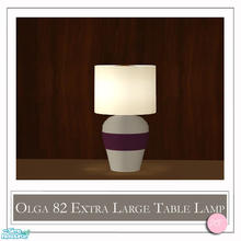 Sims 2 — Olga 82 Table Lamp Plum by DOT — Olga 82 Table Lamp Plum. 1 Extra Large Table Lamp Mesh, Plus Recolors. Sims 2