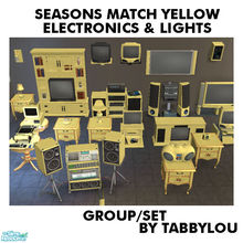 Sims 2 — TL - Seasons Match Yellow Electronics + Lights Set by TabbyLou — Recolor of Electronics (Tv\'s, Stereos, etc)