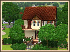 Sims 3 — Foxcote Gable by foxysensei — A beautiful country cottage with one bedroom. A peaceful property on a dam. No
