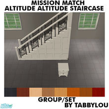 Sims 2 — TL - MM Altitude Attitude Staircase Straight Set by TabbyLou — Recolor of the Altitude Attitude Staircase -