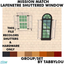 Sims 2 — TL - MM Lafenetre Shuttered Window Etc Set by TabbyLou — Recolor of the LaFenetre Shuttered Window Shutters