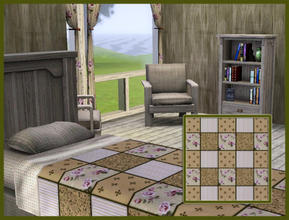 Sims 3 — Country Patcwork Fabric by cemre — Fresh Cut Roses on Country Patchwork Fabric... by Cemre