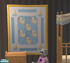 Sims 2 — Nursery Quilts - Ducks & Boats by Simaddict99 — littel duckies and sailboats, bath time recolor