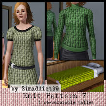 Sims 3 — Knit Pattern 7 by Simaddict99 — Basket weave knit pattern. Use on sweaters, jackets and even bedding for a cozy,