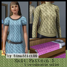 Sims 3 — Knit Pattern 5 by Simaddict99 — delicate, puffy diamond knit pattern. Use on sweaters, jackets and even bedding