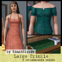 Sims 3 — Large Crinkle by Simaddict99 — crinkled, wrinkled and creased fabric - large pattern