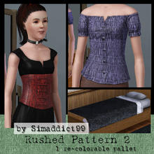 Sims 3 — Rushed Material 2 by Simaddict99 — gathered/rushed fabric pattern