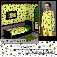 Sims 3 — Froggies by Simaddict99 — little frog and hearts pattern