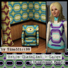 Sims 3 — Chain Link - Large by Simaddict99 — Retro inspired horizontal chain link pattern