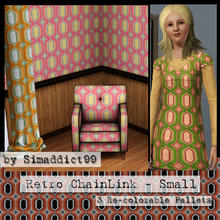 Sims 3 — Chain Link - small by Simaddict99 — retro inspired vertical chain link pattern