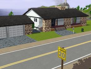 Sims 3 — Modern Cliff Bungalow by simsboy9913 — This house from the front looks like any other modern bungalow but it