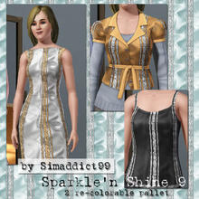 Sims 3 — Sparkle'n Shine 9 by Simaddict99 — silky fabric with triple stripe glimmer accent