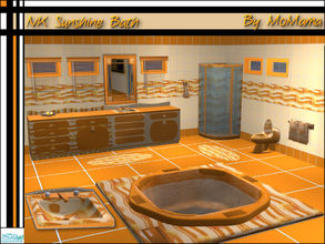Sims 2 — NK Sunshine Bath by MoMama — Tired of slogging to the shower half asleep? Wake up with this bright, sunshine