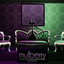 Sims 3 — Mulberry [Pattern] by Sinastra — This pattern has 2 recolorable palettes. It features a retro circle design.
