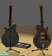 Sims 2 — Blueswirlguitar by stestany — What better way to rock the house, than with a custom DragnDesign - special