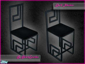 Sims 2 — Dark Illusions Dining Set - Black Seat by BlackGarden — A black seat cushion for the chair from the