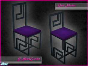 Sims 2 — Dark Illusions Dining Set - Purple Seat by BlackGarden — A purple seat cushion for the chair from the