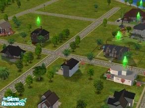 Sims 2 — Neighborhood Stone Roads by SQK — This will replace your default neighborhood roads. Please read the