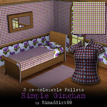 Sims 3 — Gingham by Simaddict99 — 3 color gingham