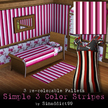 Sims 3 — Vertical Stripes by Simaddict99 — 3 color vertical stripes
