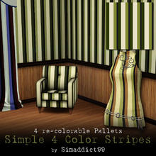 Sims 3 — Vertical Stripes by Simaddict99 — 4 color vertical stripes