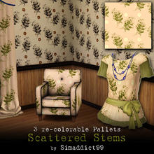 Sims 3 — Scattered Stems by Simaddict99 — scattered leaf stems and blossoms