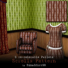 Sims 3 — Scrolls by Simaddict99 — horizontal scroll pattern