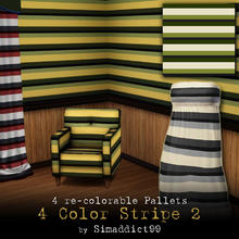 Sims 3 — Horizontal Stripe by Simaddict99 — 4 color horizontal stripe