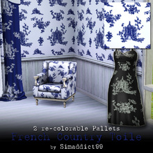 Sims 3 — Toile by Simaddict99 — fench country toile pattern