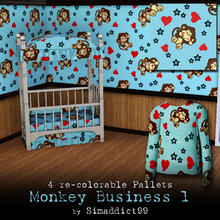 Sims 3 — Monkey Business by Simaddict99 — sweet, little monkey pattern