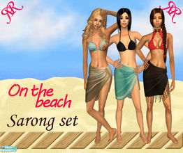 Sims 2 — On the beach - Sarong set by agapi_r — sarong