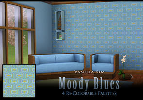 Sims 3 — Moody Blues by Vanilla Sim — Chuck out white walls and enjoy the style of the 70s. 