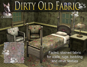 Sims 3 — Faded, stained floral pattern by Cyclonesue — An utterly horrible fabric texture for your walls, floors and