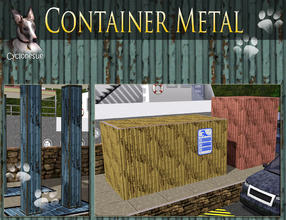 Sims 3 — Cyclonesue's Container Panelling by Cyclonesue — Glorious pummelled and pounded container panelling metal -