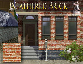 Sims 3 — Cyclonesue's Weathered Brick by Cyclonesue — Realistic weathered brickwork. Make infinite brickwork designs