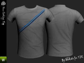 Sims 3 — Dress Him Up - T-shirt by ulker — Casual t-shirt for y.adult and adult males. This t-shirt has 3 recolorable