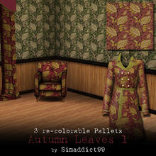 Sims 3 — Scattered Autumn Leaves by Simaddict99 — autumn colored leaves pattern