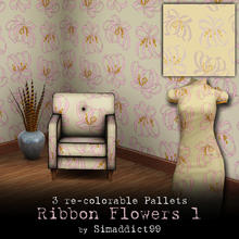 Sims 3 — Ribbon Flowers 1 by Simaddict99 — large scattered ribbon flowers