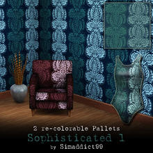 Sims 3 — Sohpisticated 1 by Simaddict99 — large, dramatic and elegant damask pattern