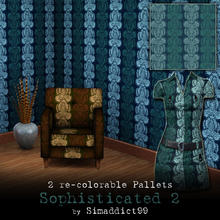 Sims 3 — Sohpisticated 2 by Simaddict99 — small, dramatic and elegant damask pattern