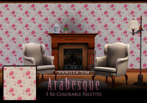 Sims 3 — Arabesque by Vanilla Sim — A delicately curving floral trail