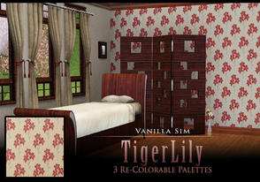 Sims 3 — TigerLily by Vanilla Sim — Bold red TigerLily blooms