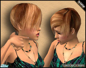 Sims 2 — Hair set 1 - Pixie recolored - Blond by katelys — Maxis\' classic Pixie hairstyle recolored, alpha-edited and