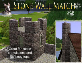 Sims 3 — Cyclonesue's EA Wall-matching stone by Cyclonesue — This pattern is a close match to EA's in-game stone wall,