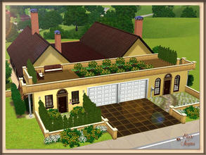Sims 3 — Joris House by foxysensei — A large family home with charming landscaping and balcony/rooftop garden. 4